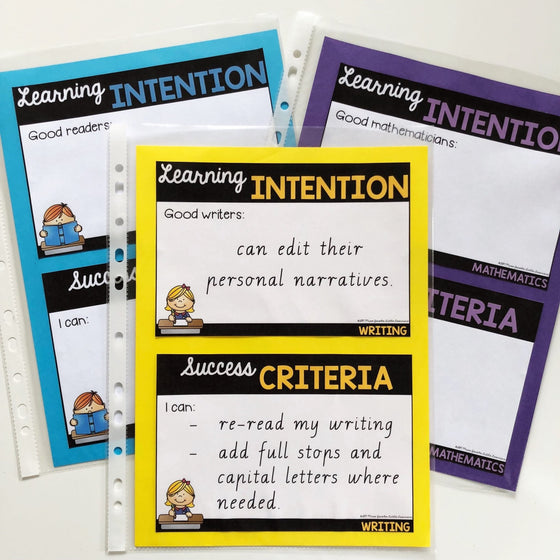 Learning Intentions & Success Criteria Display {Bundle} - Miss Jacobs Little Learners