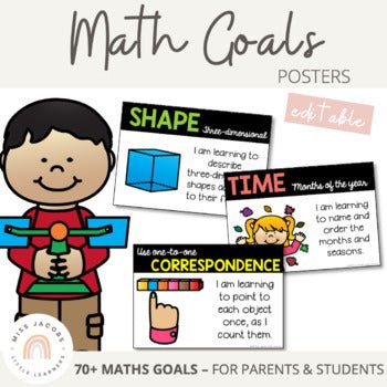 Math Goal Posters - Miss Jacobs Little Learners