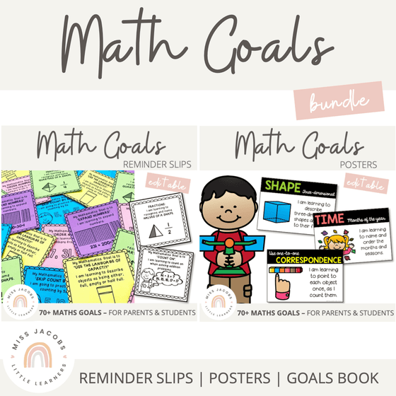 Math Goals Bundle - Miss Jacobs Little Learners