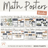 Math Posters Bundle | BOHO PLANTS | Rustic Classroom Decor - Miss Jacobs Little Learners