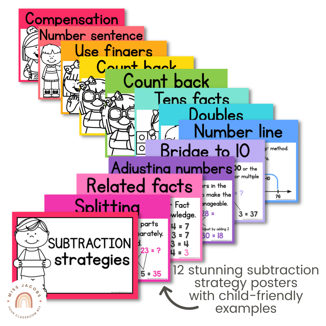 MATH POSTERS BUNDLE | RAINBOW BRIGHTS - Default Title - Miss Jacobs ...
