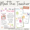 Meet the Teacher Templates | Daisy Gingham Pastels Classroom Decor | Editable - Miss Jacobs Little Learners