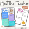 Meet the Teacher Templates | Editable Brights Decor - Miss Jacobs Little Learners