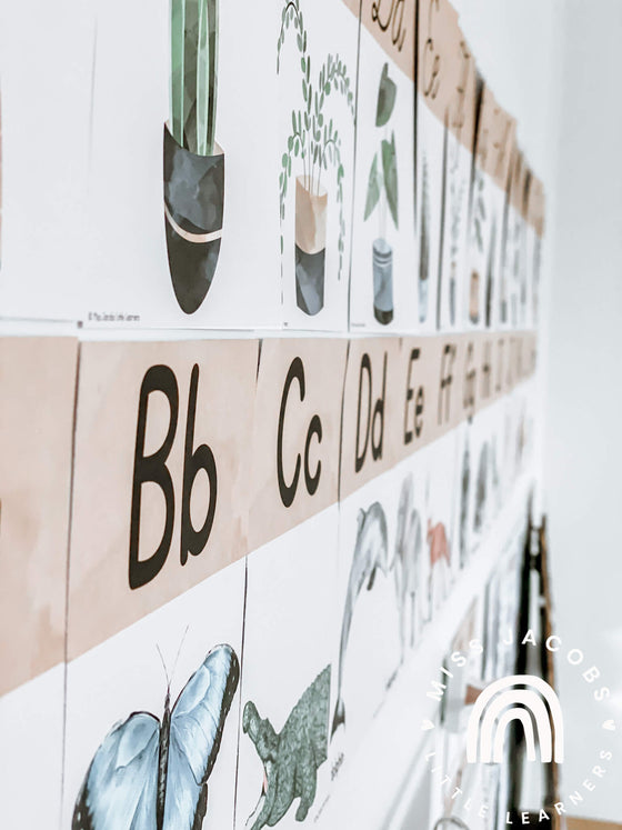 Modern Boho Plants Alphabet Posters | Rustic Boho Classroom Decor - Miss Jacobs Little Learners
