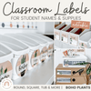 Modern Boho Plants Classroom Supply and Student Name Labels | Editable - Miss Jacobs Little Learners