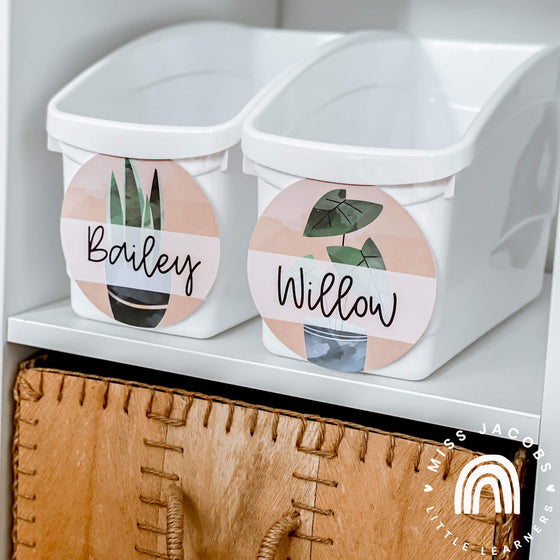 Modern Boho Plants Classroom Supply and Student Name Labels | Editable - Miss Jacobs Little Learners
