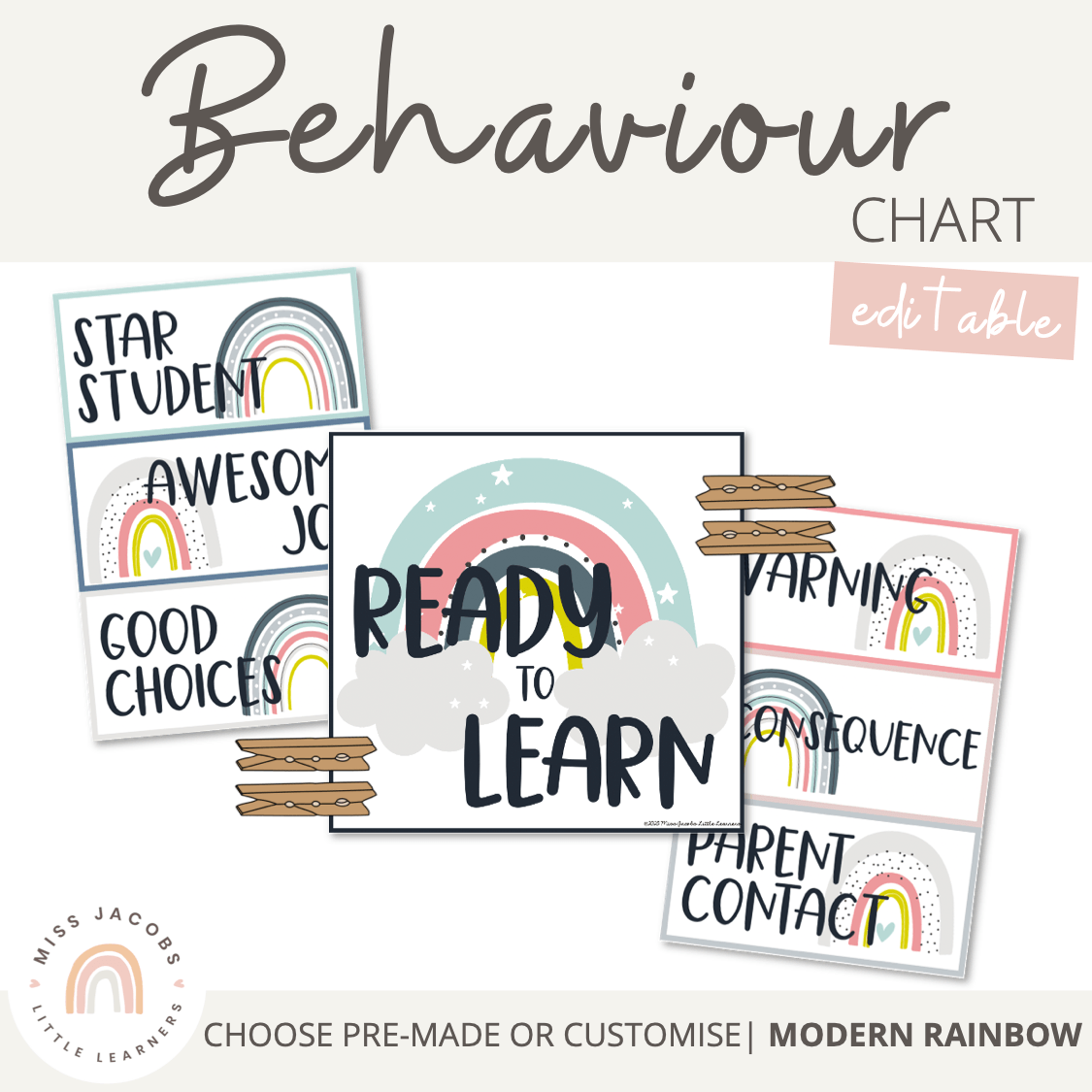 Behavior Management Flip Chart With Rainbow Markers - Primary - 1 flip  chart, 8 markers