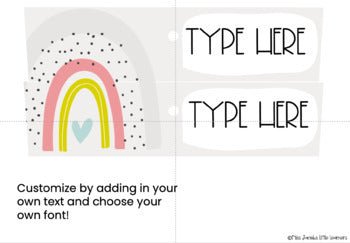 Modern Rainbow Teacher Cart Labels | Editable - Calm Colors - Miss Jacobs Little Learners
