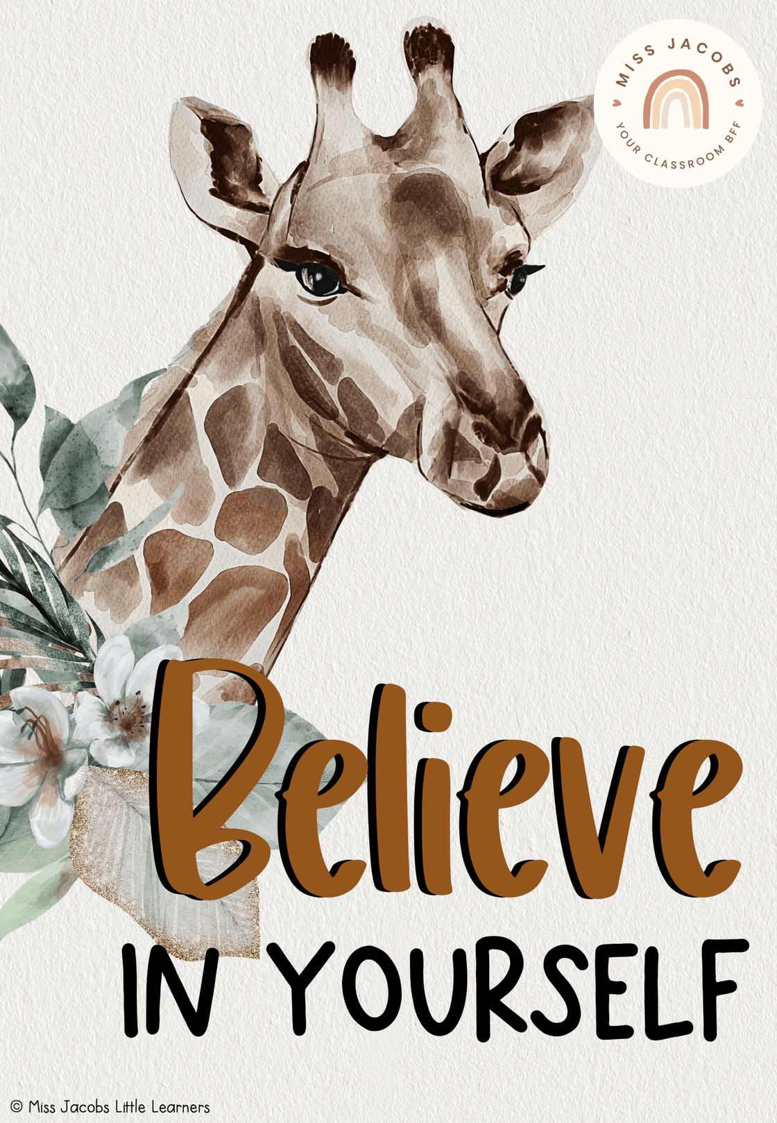 Motivational Classroom Posters - Modern Jungle Decor – Miss Jacobs ...