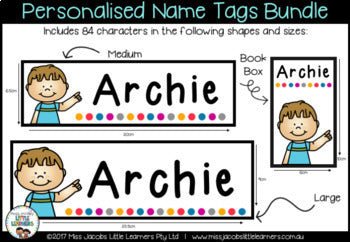 Name Labels Bundle - Editable and Personalised | Name tags - Miss Jacobs Little Learners
