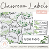 Nature Themed Editable Classroom Labels | Botanical Decor - Miss Jacobs Little Learners