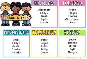 News Roster Show & Tell Display | Editable - Miss Jacobs Little Learners