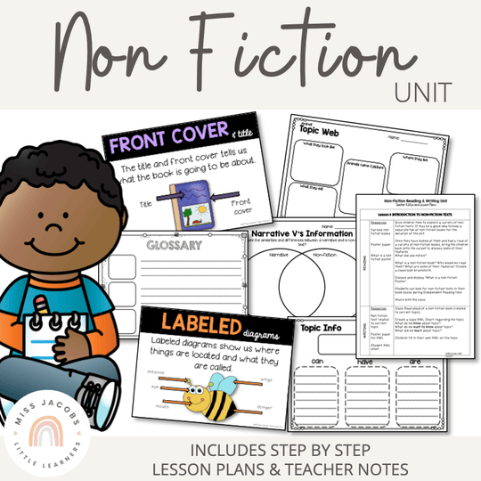 Non Fiction Reading & Writing Unit detailed lesson plans and activities