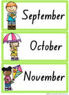 NSW Font Months and Days Labels | Rainbow Theme - Miss Jacobs Little Learners