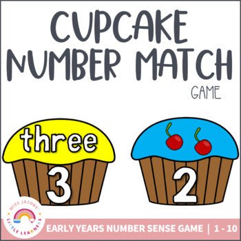 Number Match Game - Cupcakes - Miss Jacobs Little Learners