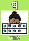 Number Posters with Ten Frames | Rainbow Classroom Decor - Miss Jacobs Little Learners
