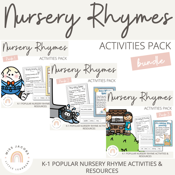 Nursery Rhymes Activities Bundle - Miss Jacobs Little Learners