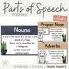 Parts of Speech Posters | Rustic BOHO PLANTS decor - Miss Jacobs Little Learners