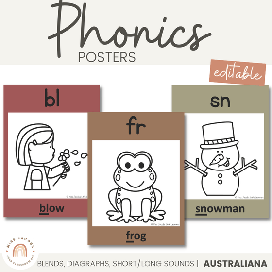 Phonics Posters | AUSTRALIANA decor - Miss Jacobs Little Learners