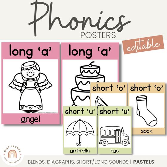 Phonics Posters | PASTELS - Miss Jacobs Little Learners