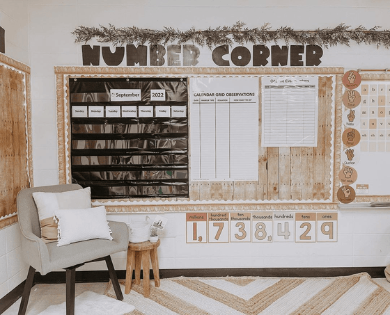 Place Value Display | DESERT NEUTRAL | Boho Vibes Classroom Decor - Miss Jacobs Little Learners
