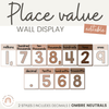 Place Value Display Posters | Ombre Neutral Math Classroom Decor - Miss Jacobs Little Learners