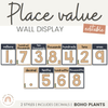 Place Value Display Posters | Rustic BOHO PLANTS decor - Miss Jacobs Little Learners