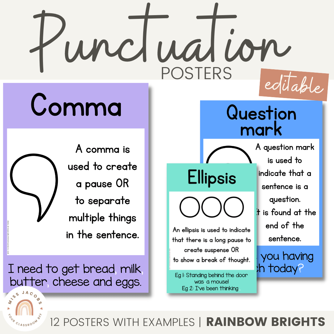 punctuation chart printable