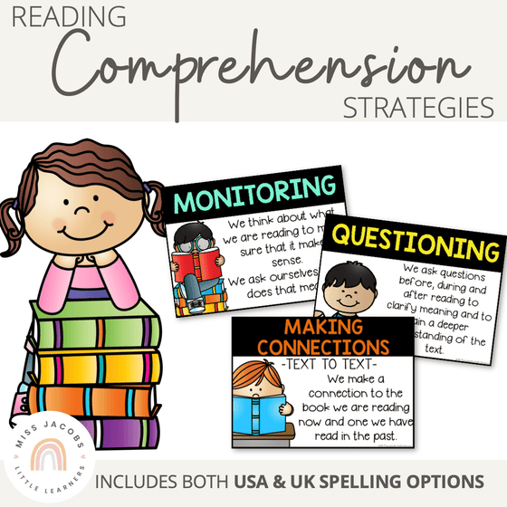 Reading Comprehension Posters {Black Strip} - Miss Jacobs Little Learners