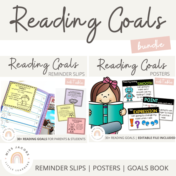 Reading Goals {Bundle} - Miss Jacobs Little Learners