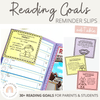 Reading Goals - Reminder Slips - Miss Jacobs Little Learners