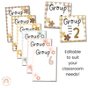 Reading Groups Organizers & Labels | Daisy Gingham Neutrals Classroom Decor | Editable - Miss Jacobs Little Learners