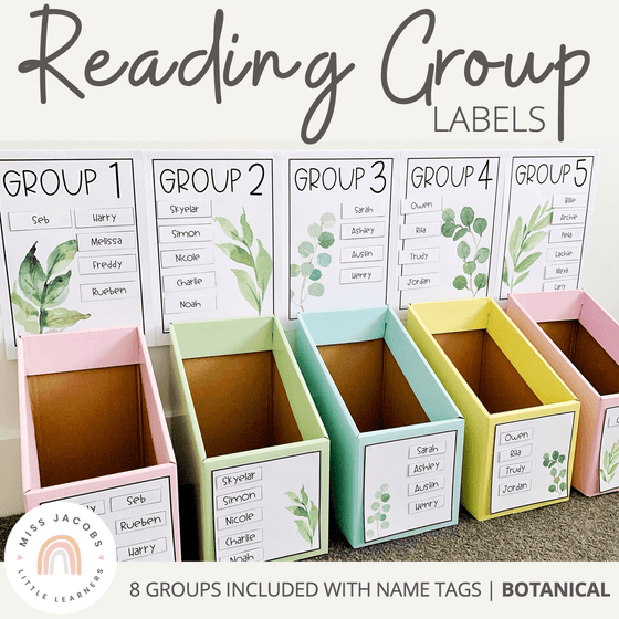 Reading Groups - Posters & Labels | Natural Classroom Theme - Miss Jacobs Little Learners