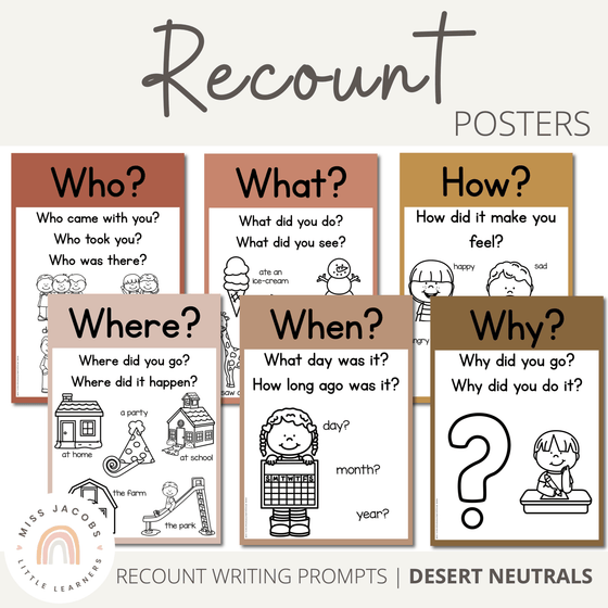 Recount Posters | BOHO VIBES | Desert Neutral Decor - Miss Jacobs Little Learners