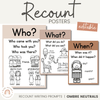 Recount Posters | Ombre Neutral English Classroom Decor - Miss Jacobs Little Learners