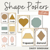 Shape Posters | Daisy Gingham Neutrals Classroom Decor - Miss Jacobs Little Learners