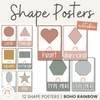 Shape Posters | Modern Boho Rainbow | Calm Classroom Decor | Editable - Miss Jacobs Little Learners