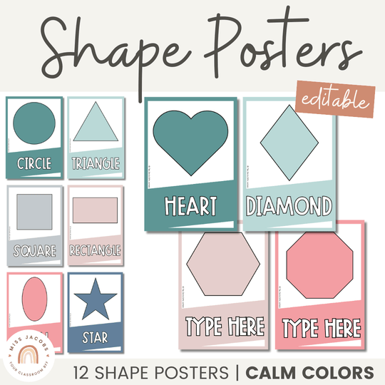 Shape Posters - Rainbow Calm Colors Decor