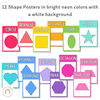 Shape Posters | Modern Simple Brights | Rainbow Classroom Decor | Editable - Miss Jacobs Little Learners