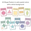 Shape Posters | Modern Simple Pastels | Calm Classroom Decor | Editable - Miss Jacobs Little Learners