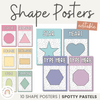 Shape Posters | Spotty Pastels Calm Classroom Decor | Editable - Miss Jacobs Little Learners