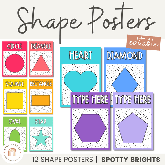 Shape Posters - Spotty Bright Decor
