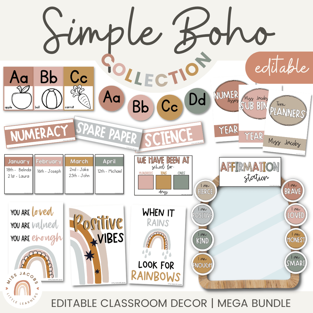 Simply Boho Classroom Decor - Boho Neutrals Theme - Miss Jacobs simply-boho-classroom-decor-boho-neutrals-theme-miss-jacobs