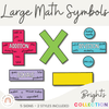 Simple Brights Large Math Symbols - Miss Jacobs Little Learners