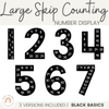 Skip Counting Large Number Display 1 - 12 | Black Basics Classroom Decor - Miss Jacobs Little Learners