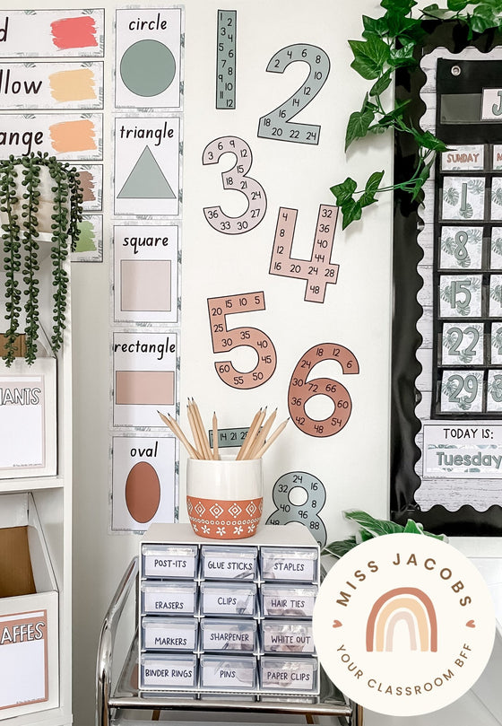 Skip Counting Posters | Modern Jungle | Math Classroom Decor - Miss Jacobs Little Learners