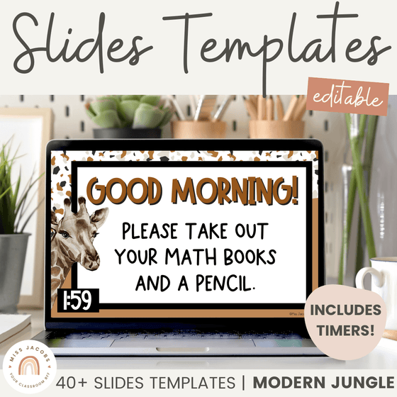 Slides | MODERN JUNGLE Classroom Decor | Google Slides Templates - Miss Jacobs Little Learners