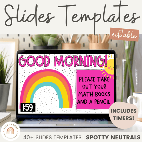 Google Morning Slides & PowerPoint Templates - Spotty Bright Theme