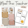SPOTTY BOHO Meet the Teacher | Editable - Miss Jacobs Little Learners