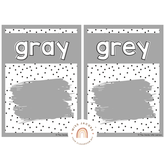 SPOTTY COLOR POSTERS | B&W SPOTTED CLASSROOM DECOR | EDITABLE - Miss Jacobs Little Learners
